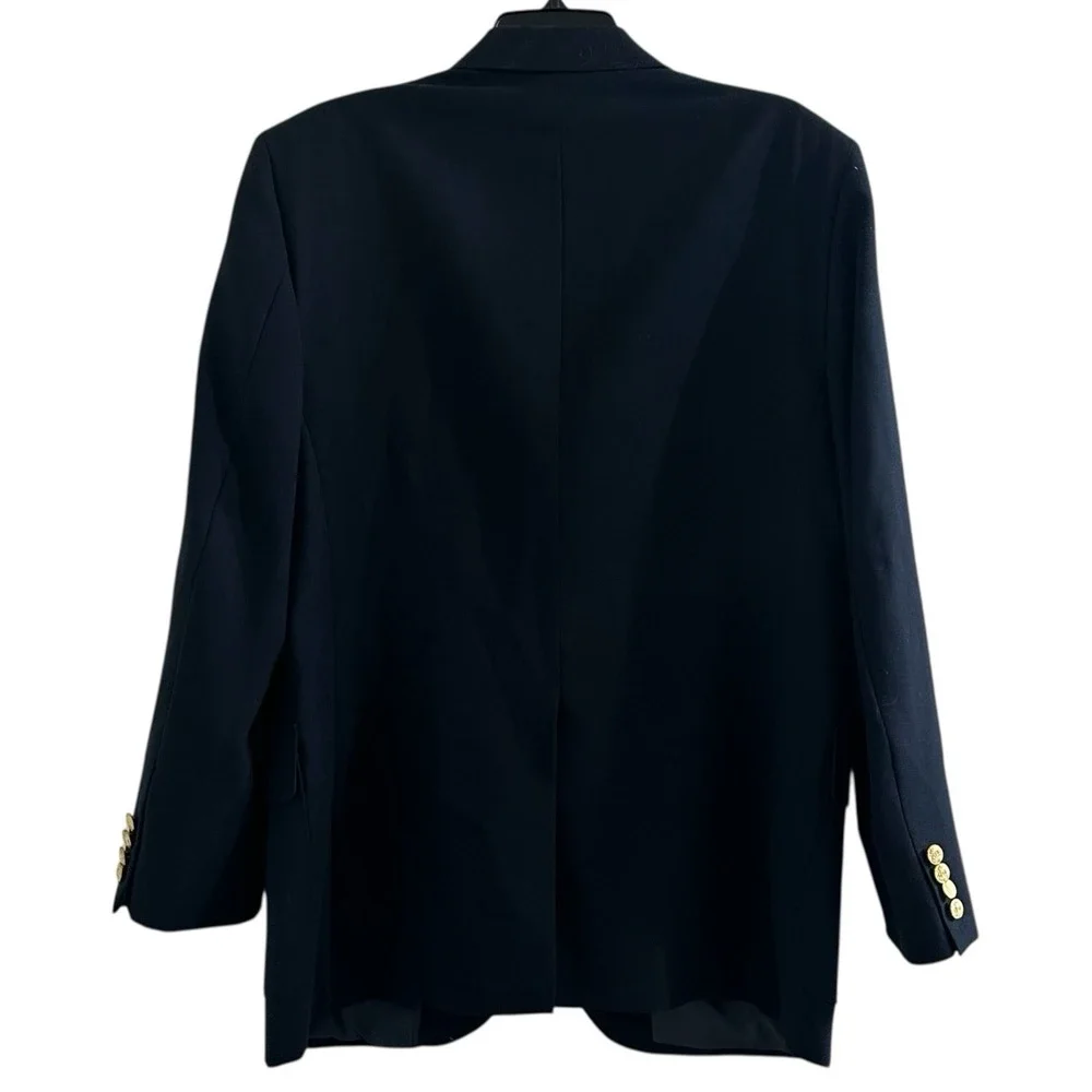 Stonegate Navy Blue Blazer Gold‎ Crest Buttons Made USA Men's Sport Coat
